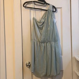 NWT Mack & James one shoulder draped mini dress